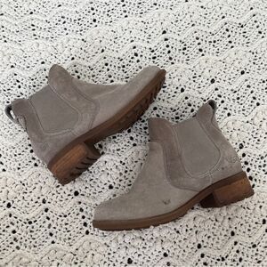 Women's Taupe Suede Chelsea Boots - Comfortable Slip-On Style